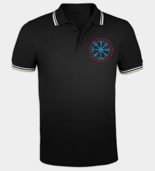 Maglietta Polo ricamata Vegvisir