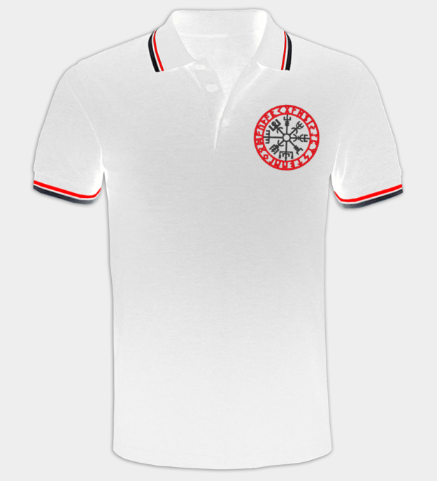 Maglietta polo ricamata Vegvisir Runico