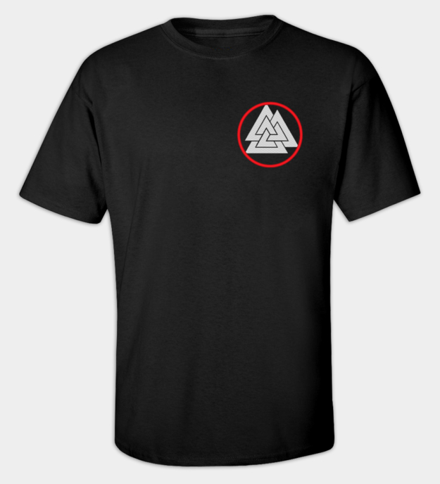 Maglietta ricamata Valknut