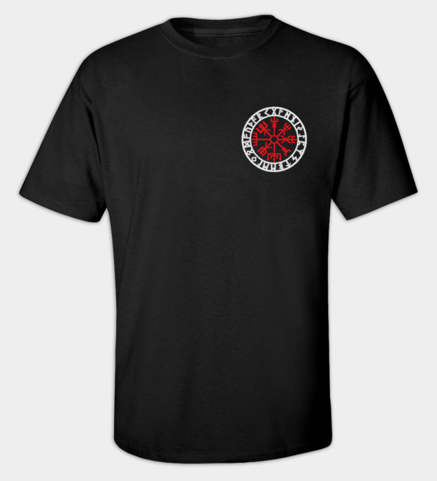 Maglietta ricamata Cerchio runico Vegvisir
