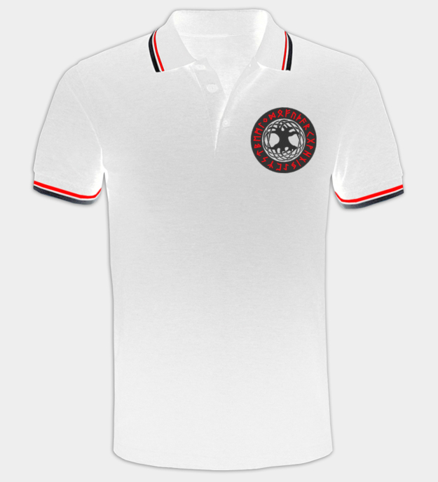 Maglietta polo ricamata Yggdrasil