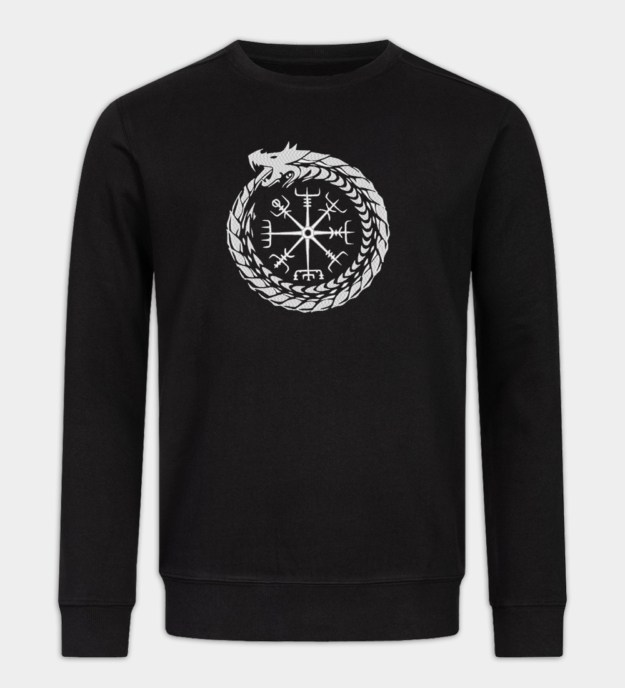 Maglione ricamato Serpente di Midgard
