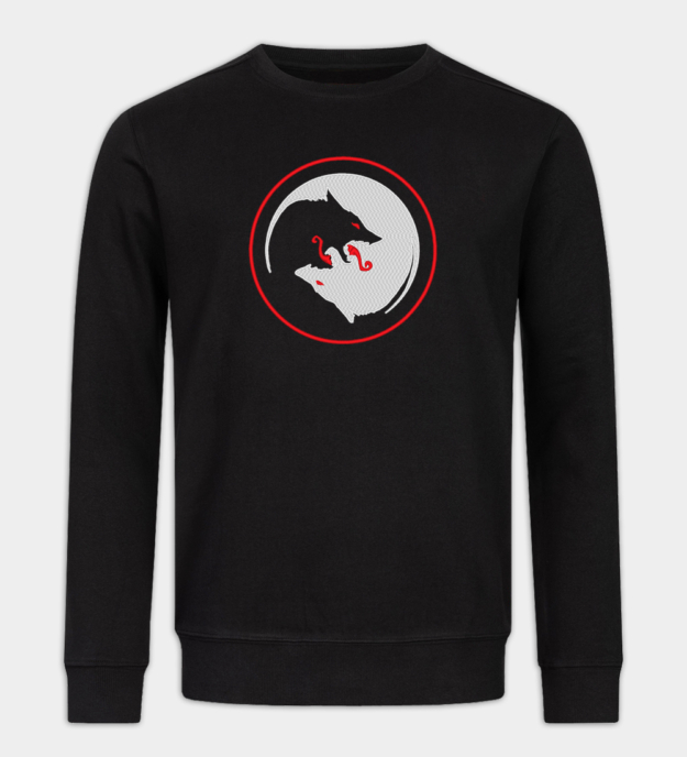 Maglione ricamato Lupi di Odino