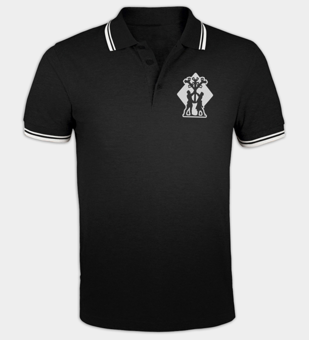 Maglietta polo ricamata Algiz