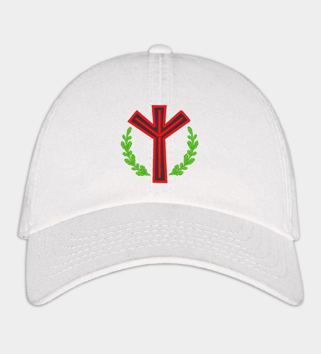 Cappellino ricamato Runa Algiz