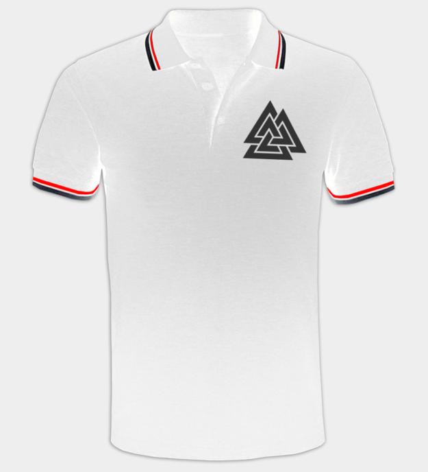 Maglietta polo ricamata Valknut